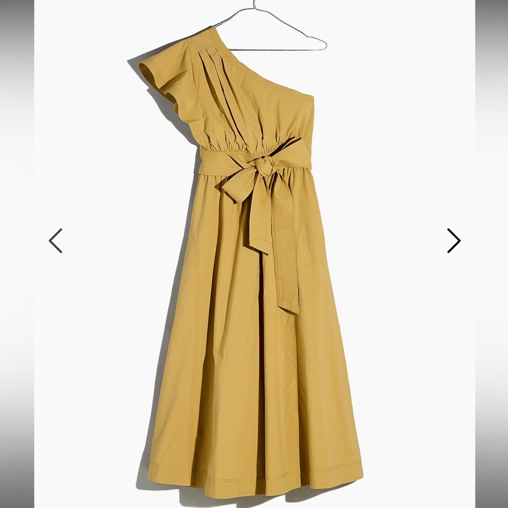 Madewell - ruffled one shoulder midi dress - New